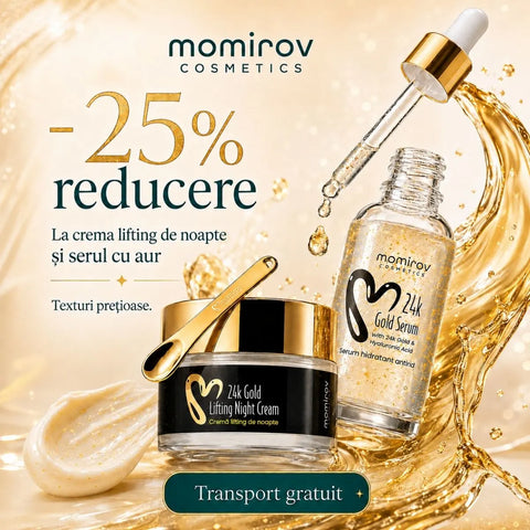 24K arany és hialuronsav szérum + 24K arany és 10% Tens-up éjszakai lifting krém