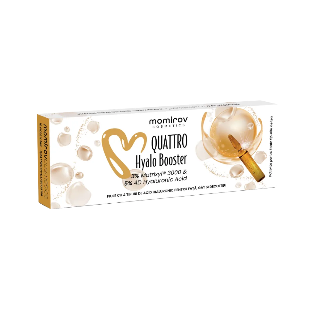 Quattro Hyalo Booster ampullák 4D hialuronsavval - 10 ampulla, 20 ml