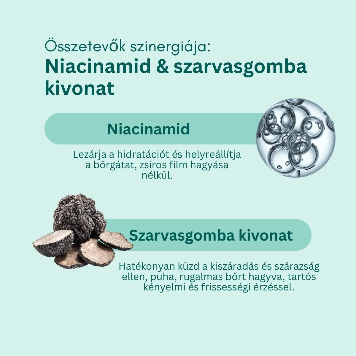 Szarvasgomba B3 szérum 5% niacinamiddal és szarvasgomba kivonattal, 30 ml