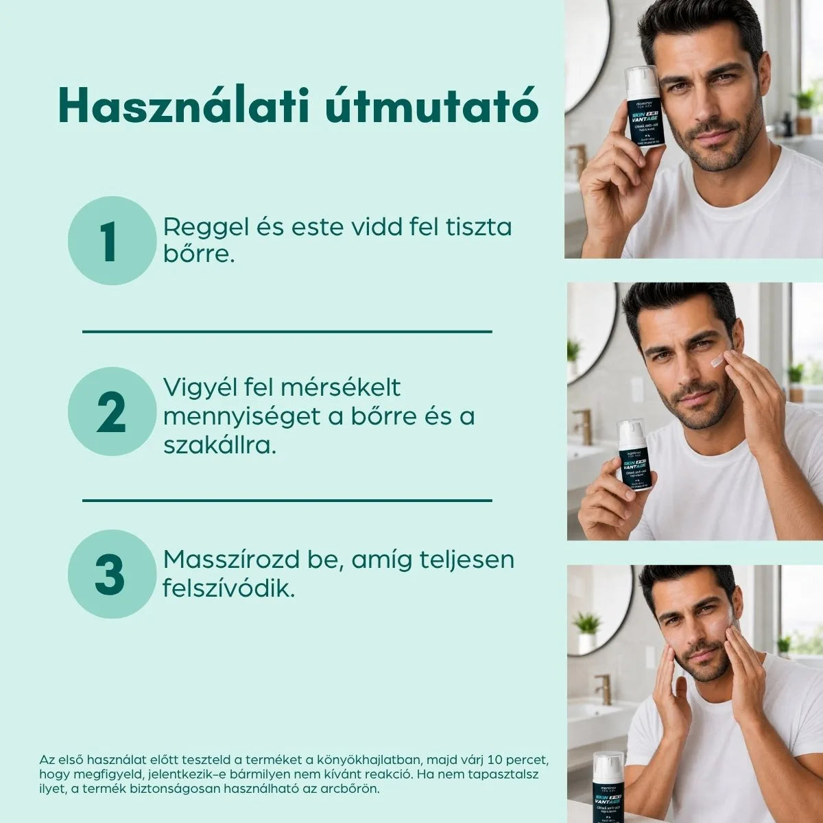 Skin Vantage öregedésgátló férfi krém 2in1, 50 ml