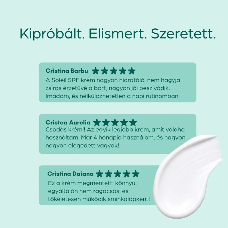 Soleil krém SPF 50 fényvédő faktorral, 50 ml
