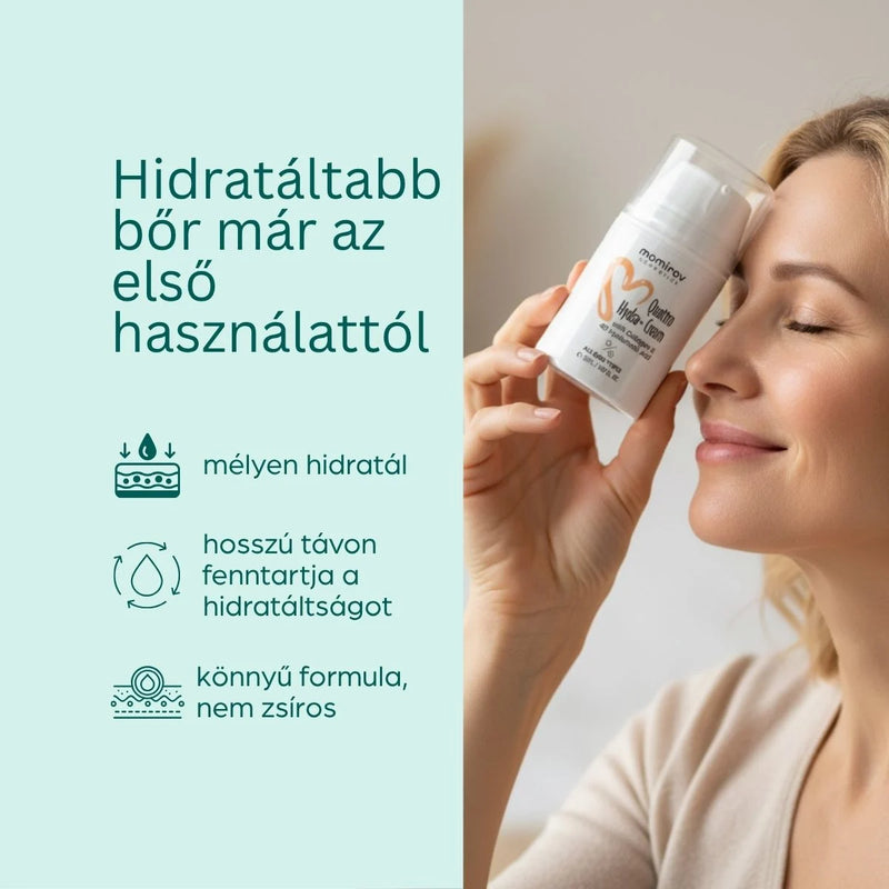 Quattro Hydra+ krém kollagénnel és 4 féle hialuronsavval, 50 ml