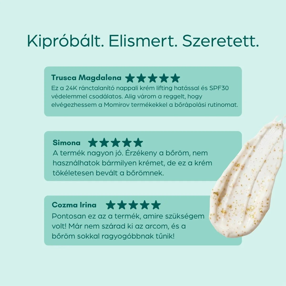 Nappali lifting krém 24K arannyal és SPF 30-cal, 50 ml