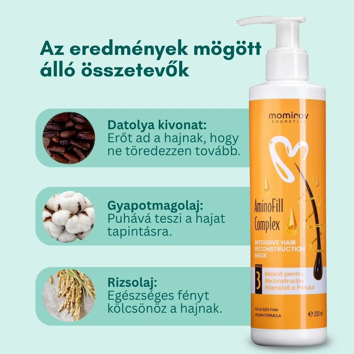 Aminofill Complex intenzív hajrekonstrukciós maszk, 200 ml