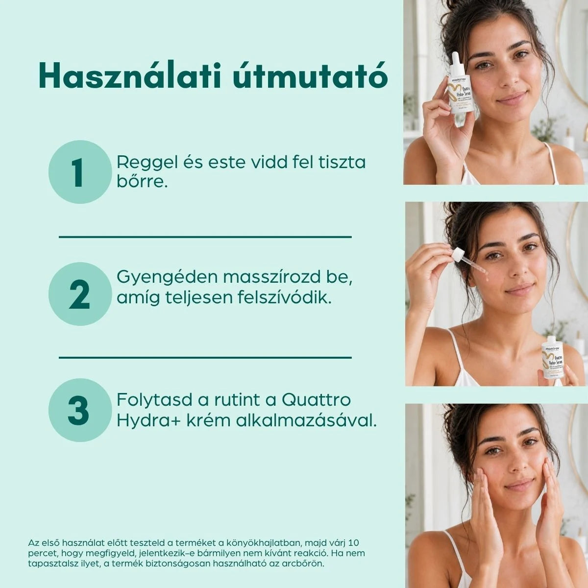 Quattro Hydra+ szérum 4D hialuronsavval, szkvalánnal és ektoinnal, 30 ml