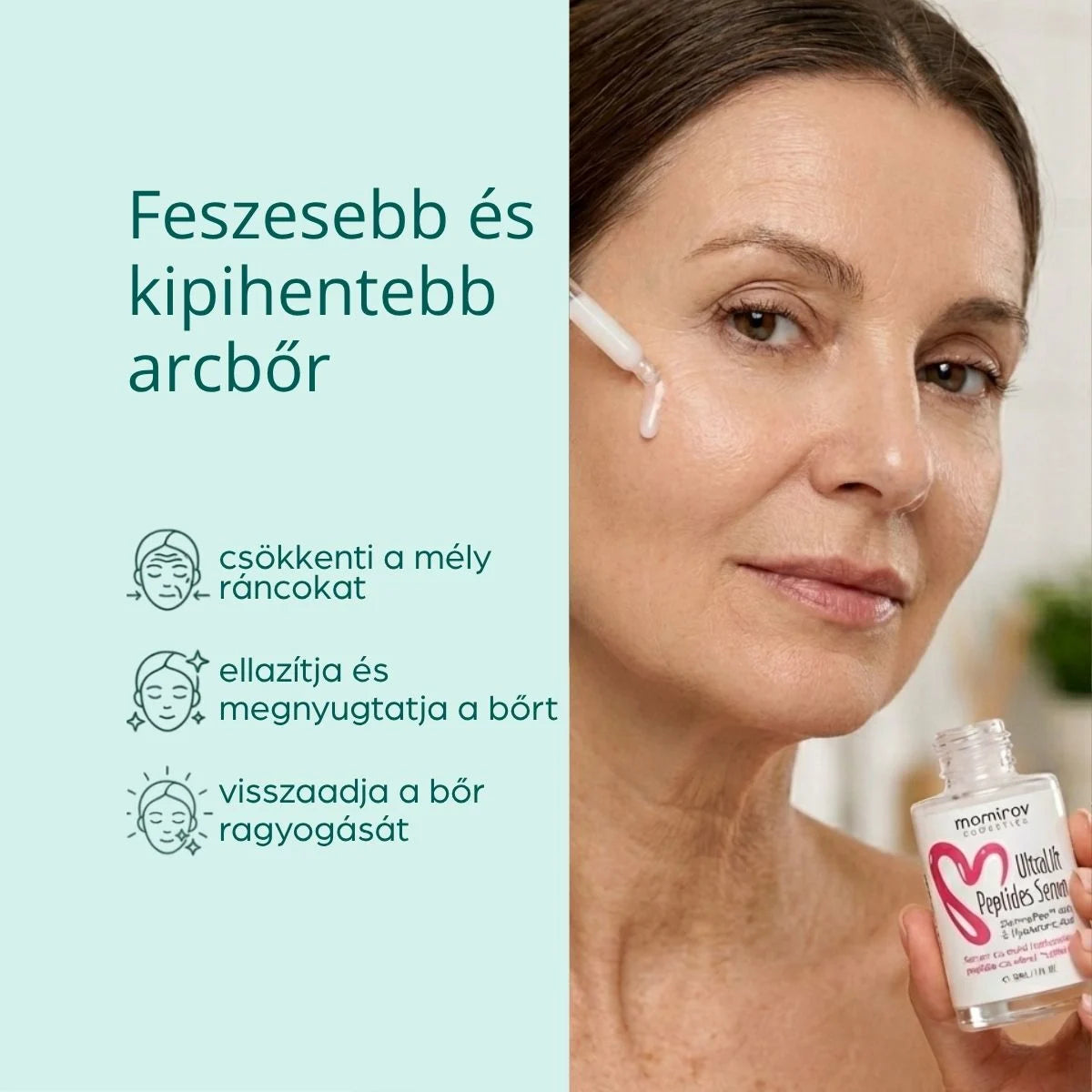 Ultra-lifting szérum peptidekkel és hialuronsavval, 30 ml