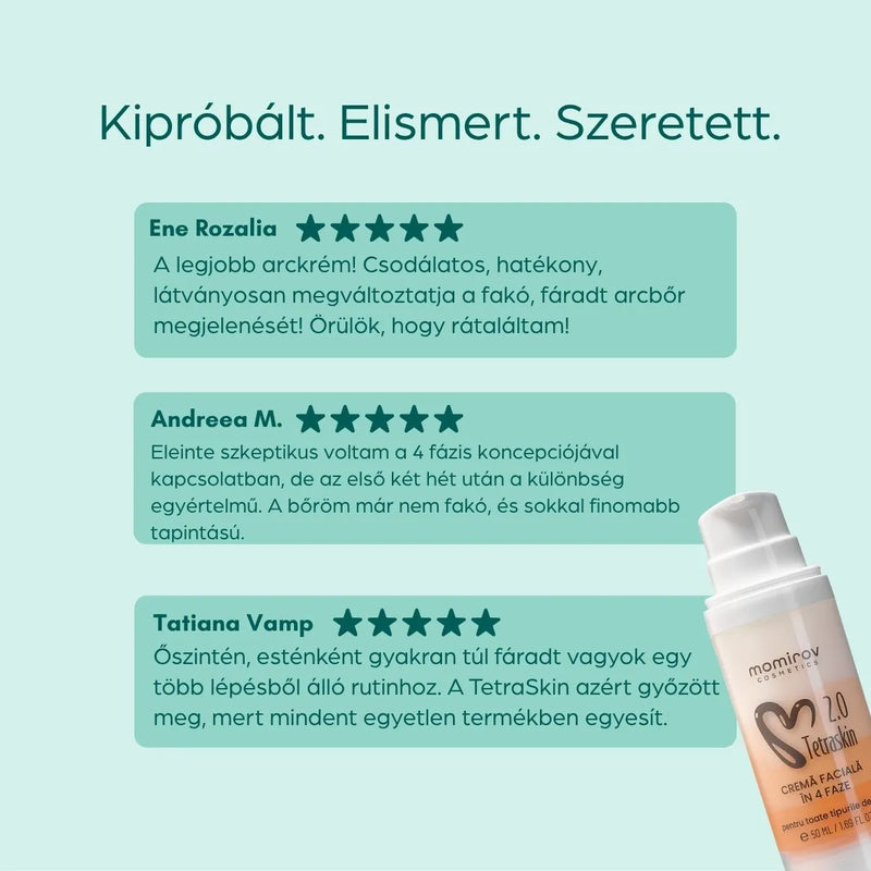 TetraSkin 2.0 Négyfázisú arckrém, 50 ml
