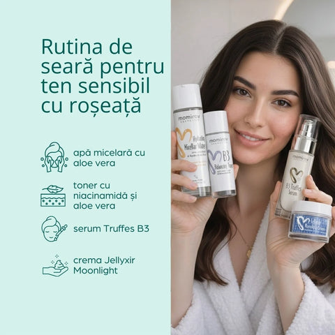 Esti egy rutin az érzékeny, kipirosodott bőrre