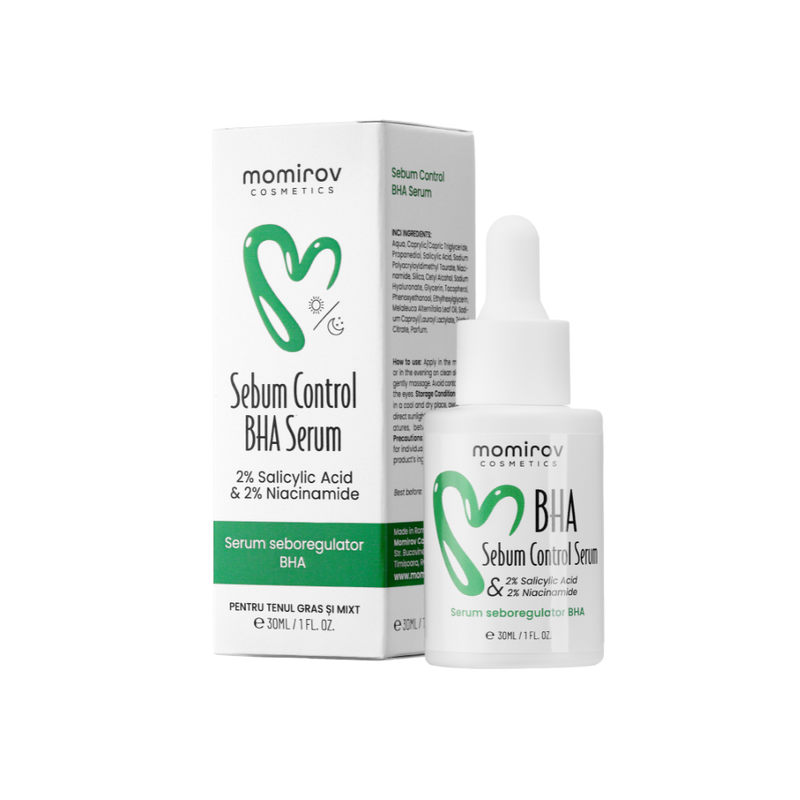 BHA Sebum Control szérum 2% szalicilsavval és 2% niacinamiddal zsíros és kombinált bőrre, 30 ml