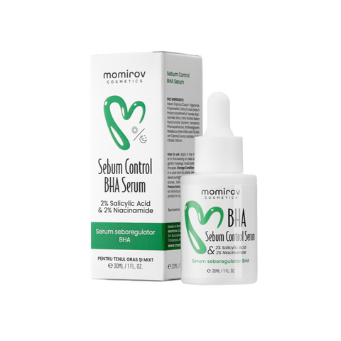 BHA Sebum Control szérum 2% szalicilsavval és 2% niacinamiddal zsíros és kombinált bőrre, 30 ml