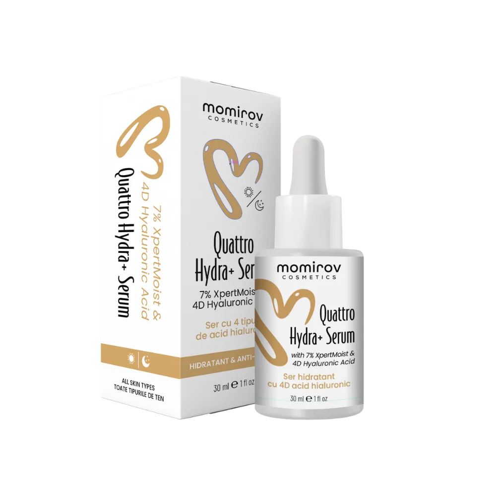Quattro Hydra+ szérum 4D hialuronsavval, szkvalánnal és ektoinnal, 30 ml