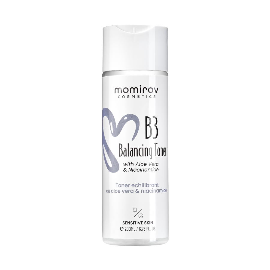 B3 kiegyensúlyozó arctoner aloe verával és niacinamiddal, 200 ml