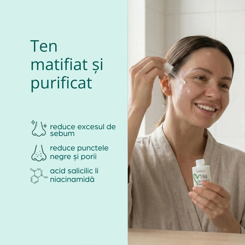 BHA Sebum Control szérum 2% szalicilsavval és 2% niacinamiddal zsíros és kombinált bőrre, 30 ml