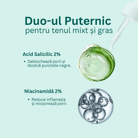 BHA Sebum Control szérum 2% szalicilsavval és 2% niacinamiddal zsíros és kombinált bőrre, 30 ml