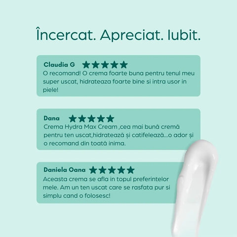 Hydra Max tápláló krém szkvalénnel és hialuronsavval száraz bőrre, 50 ml