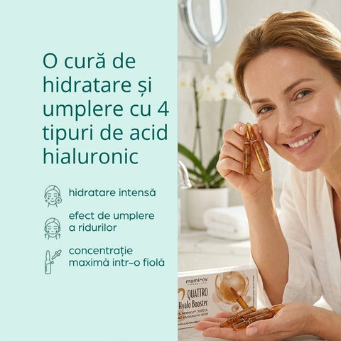 Quattro Hyalo Booster ampullák 4D hialuronsavval - 10 ampulla, 20 ml