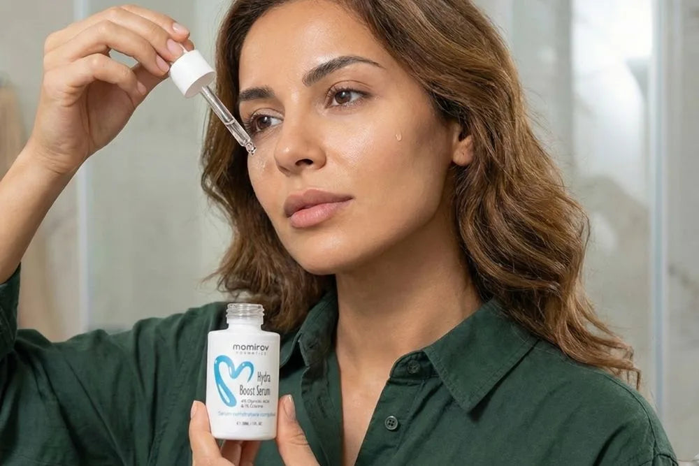 Hydra Boost szérum 4% glikolsavval és 1% ektoinnal száraz bőrre, 30 ml