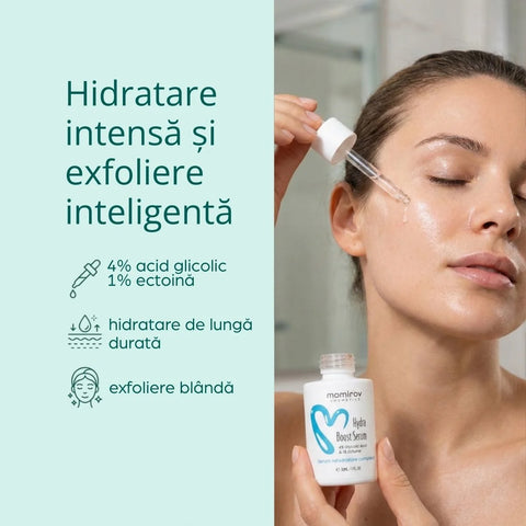 Hydra Boost szérum 4% glikolsavval és 1% ektoinnal száraz bőrre, 30 ml