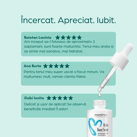 Hydra Boost szérum 4% glikolsavval és 1% ektoinnal száraz bőrre, 30 ml
